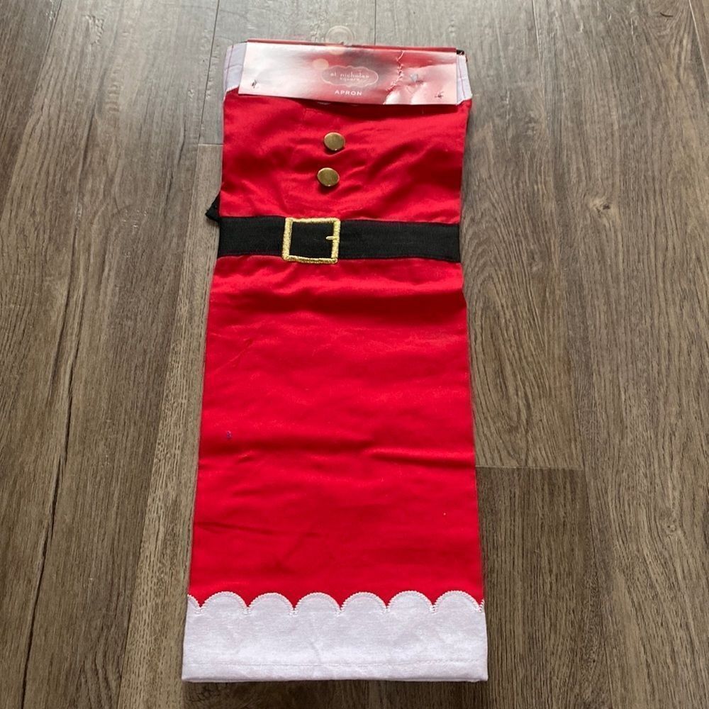 NEW. Children’s Christmas Santa Apron (21” x 23”)